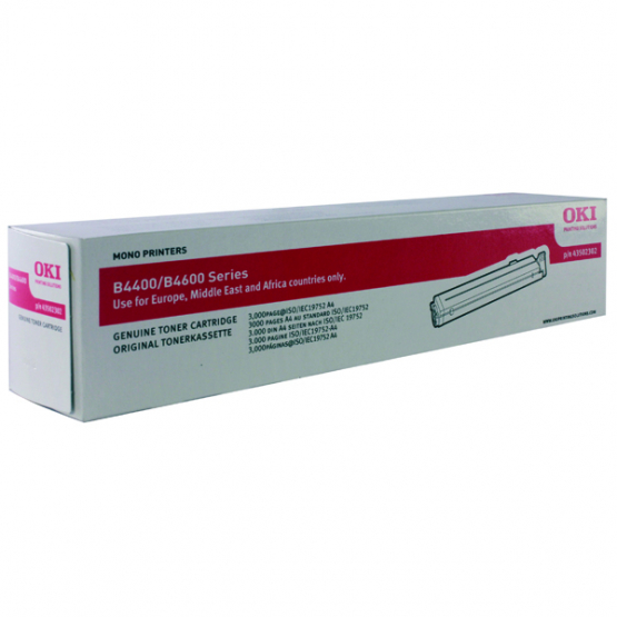 Oki 43502302 Black Original Toner Cartridge (43502302) 